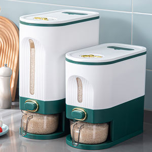 Récipient de stockage Offre Spéciale de grande capacité en <span class=keywords><strong>plastique</strong></span> étanche à l'humidité 5kg 10kg distributeur automatique de céréales et de riz - Product Image 1