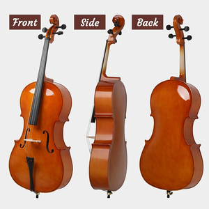 Beginner'S <strong>Cheap</strong> OEM Basswood Full Size 4/4 Original Sound Solid Wood Natural <strong>Color</strong> <strong>Cello</strong> With Wrapped Bow Rosin