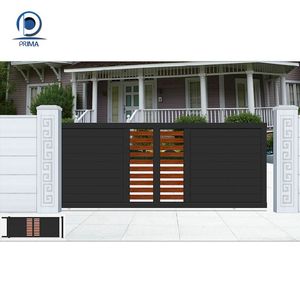 Portail coulissant en aluminium Prima Elegant, gris <span class=keywords><strong>anthracite</strong></span>, design à lattes, anti-rouille, pour villa - Product Image 4