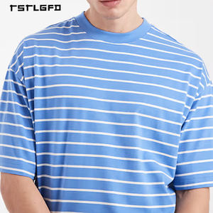 Camiseta de Verano para Hombre, Premium, 100% Algodón, Tejido de Punto, Rayas Finas, Manga Corta, Estilo Náutico, Secado Rápido, Transpirable, Personalización de Alta Gama, OEM - Product Image 3