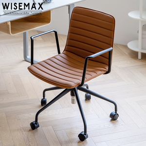 WISEMAX MEUBLES Offre Spéciale Pivotant Ascenseur Ordinateur Greffier Ouest En Cuir Chaise De Bureau En Métal Meubles de Maison - Product Image 2