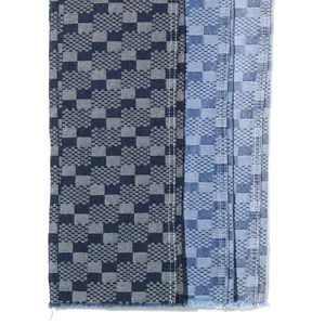 Grande Checkerboard Azul 80% Algodão Jacquard Denim Tecido Para Jeans 10.5Oz Tecido De Roupas De Alta Qualidade Fornecedores