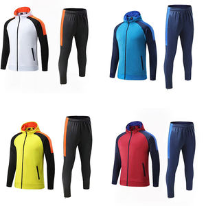 Diskon besar setelan latihan sepak bola sublimasi setelan 2 potong desain bertudung baju olahraga sepak bola kustom murah - Product Image 2