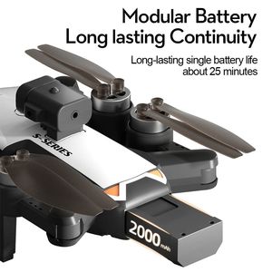 โดรน S2S 4K HD กล้องคู่ มอเตอร์ไร้แปรงถ่าน ระบบหลบหลีกสิ่งกีดขวาง รีโมทคอนโทรล ระดับมืออาชีพ พับเก็บได้ วัสดุพลาสติก FPV/แอป ควอดคอปเตอร์ - Product Image 3