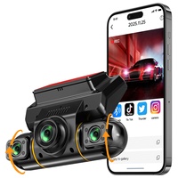 Cámara para Auto LAMTTO con Vista de 360 Grados, 4 Canales, Delantera y Trasera, WiFi 5G, Control por Aplicación, 8 Visores Nocturnos IR