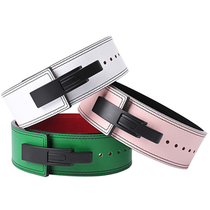 2026 Custom Logo Men's Fitness Gym <b>Belt</b> Cowhide Buckle Leather Back Support Strap for <b>Exercise</b> Lever Lifting Breathable - Product Image 2
