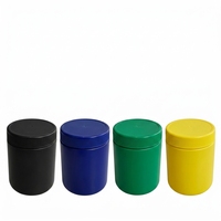 Pot cylindrique vide en HDPE de 500 ml (16 oz) avec surface mate, couleur personnalisée, bouchon à vis pour crème de soin, cosmétiques, savon liquide