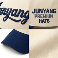 Casquette de baseball unisexe structurée à 5 panneaux avec logo personnalisé, en coton, bicolore, visière pré-courbée, pour équipe sportive, activités de plein air