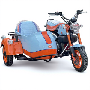 Электрический трехколесный мотоцикл Xiaogui с боковым прицепом, открытый кузов, для перевозки грузов, 12В, для взрослых, экспортная модель, запас хода 30 км, зарядка за 3 часа - Product Image 1