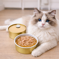 Bol scellé en aluminium de qualité alimentaire pour aliments pour animaux de compagnie, facile à décoller, pour l'emballage d'aliments humides pour chats, alternative aux boîtes de conserve traditionnelles