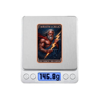 Barre commémorative en cuivre pur 99,9 % de 5 oz, « La Colère de Zeus », mythologie grecque, impression couleur, souvenir