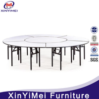 Tables de banquet rondes pliantes en PVC pour hôtels et restaurants commerciaux