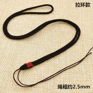 Collana con Corda Spessa 3,5 mm, Fai-da-Te, Semplice, Artigianale, in Poliammide Intrecciata, con Ciondolo in Agata e Cristallo, Gioielli in Argento - Product Image 6