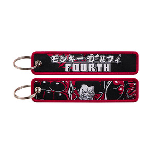 Nuevo Diseño Clásico de Anime Japonés One Piece Luffy, Etiquetas de Llavero Bordadas de Anime, Etiqueta de Tela Tejida, Etiqueta de Jet, Llavero Bordado - Product Image 5