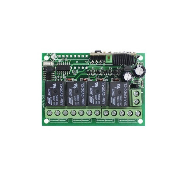 DC 12V/24V Wireless RF Receiving Module High Sensitivity Receiver Module Gate Garage Door Opener Module Manufacturer