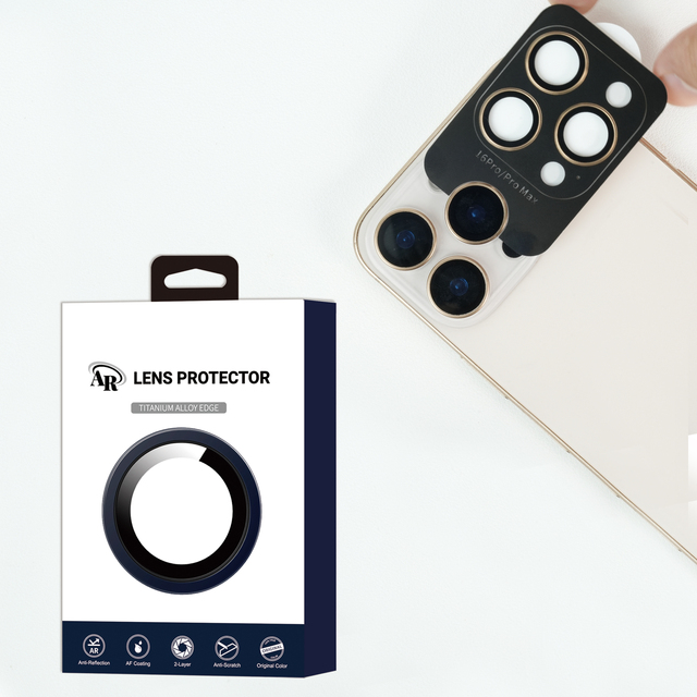 Mecha Metal Camera Lens Protector for iPhone 16 Pro Max 15 Pro Max HD Clear Phone Tempered Glass Screen Protector