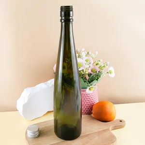 Individuelles olivgrünes Glas Olivenölflasche hochwertige Herstellung 500 ml mit für Gewürz Sojasause Großhandel hochwertiges Borosilikat