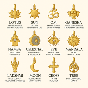 Hoàng đạo, thiên & Biểu tượng tâm linh | 18K PVD vàng thép không gỉ quyến rũ | ngôi sao, mặt trăng, mặt trời, Hamsa & mặt dây mắt ác cho tự làm - Product Image 4