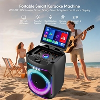 Machine de karaoké DM-8-V8001 pour adultes - avec écran 13,3 pouces, 2 micros sans fil, système de karaoké professionnel pour les fêtes à domicile