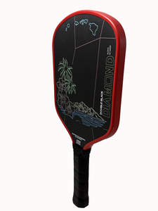 Nouvelle pagaie de pickleball en fibre de carbone, style 16 mm, noyau alvéolé mat pressé à chaud, motif montagne, rectangulaire, coins arrondis - Product Image 2