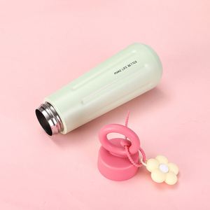 DD4442 Bouteille isotherme portable d'extérieur 450 ml en acier inoxydable pour thé, avec poignée, motif floral, pour femme, sport - Product Image 3