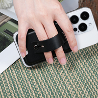 Dompet Kartu Ponsel Kulit PU Ramah Lingkungan dengan Emboss Kustom, Magnetik, Tipis, RFID, Tempat Kartu Kredit Bisnis dengan Fungsi Penyangga