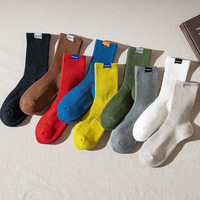 Fabricant de chaussettes Hommes Femmes Chaussettes en coton tissé avec étiquette personnalisée