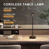 Lampu Meja LED Modern Romantis Ramah Lingkungan Dapat Diisi Ulang Bodi Aluminium Desain Grosir