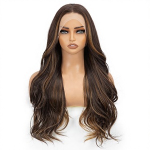 Peluca sintética personalizada con encaje frontal 13x4, completamente atada a mano, estilo rizado/afro, con gorra transparente ajustable y longitud <span class=keywords><strong>de</strong></span> rizo personalizable. - Product Image 1