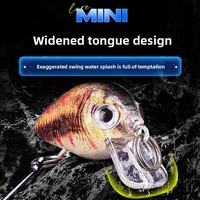 Lot de 10 leurres crankbait imprimés en ABS, mini rock fat 3cm/15g, leurres durs pour achigan et carpe