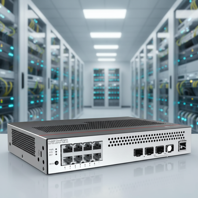 NEW HUA S5735-L8P4X-QA-V2 8-Port for Full PoE 4Xx10G SFP Stackable POE Switch with SNMP and QoS 56 Gbps S5735-L8P4X-QA-V2