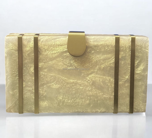 Sac à main de soirée pour femme en résine époxy de luxe avec fermeture magnétique, logo personnalisable, modèle sculpture, étanche, mariage - Product Image 2