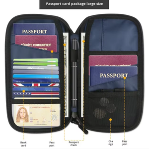 Anti-Theft Card <b>Holder</b> Multi-Functional Passport <b>Holder</b> Business Portable Organizer Waterproof <b>Document</b> Promotion Custom Logo - Product Image 2