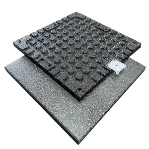 China Fabricante de alta densidad 70% gris EPDM Absorción de impactos Suelo de baldosas de goma Equipos deportivos no tóxicos Estera de goma para gimnasio