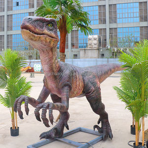 Parque de atracciones Jurásico Raptor Robótico Tamaño real Velociraptor Animatronic Modelo Escultura para Dino Event - Product Image 1