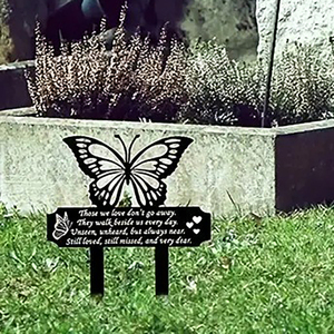 Acryl Schmetterling Garten Säule Outdoor Grab Dekoration <span class=keywords><strong>Memorial</strong></span> Plakette für Human Cemetery Ornamental Column Ornament - Product Image 2