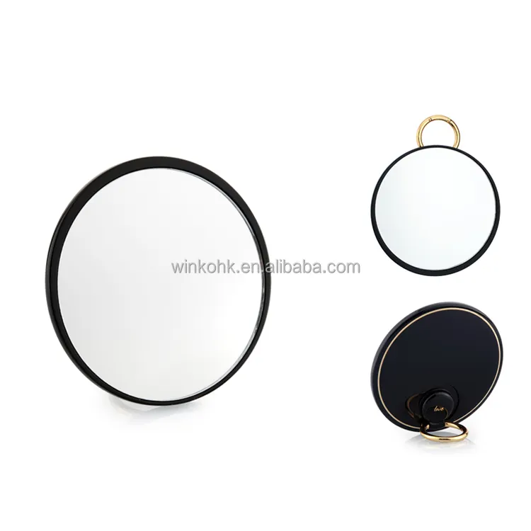 Mini miroirs compacts ronds vierges personnalisés en métal miroir de maquillage cosmétique de poche avec porte-anneau logo personnalisé