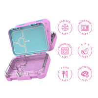 Boîte à lunch étanche boîte à lunch pour enfants bento en tritan à 6 compartiments avec logo personnalisé