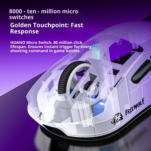 मुफ्त भेड़िया ए 5 तीन मोड वायरलेस माउस हल्के paw3311 सेंसर 24000 डीपीआई हल्के paw3311 गेमिंग माउस कस्टम - Product Image 5