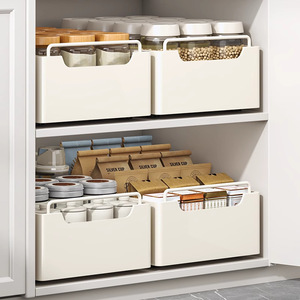 Étagère de <span class=keywords><strong>cuisine</strong></span> extensible et réglable en acier au carbone, panier de rangement coulissant de style tiroir, organisateur de style japonais - Product Image 1