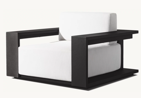 Simple style outdoor sofa garden villa terrace aluminum furniture garden sofa set hotel patio outdoor sofa set