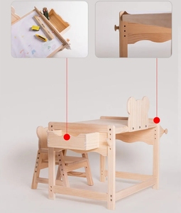 Vendita calda in legno Hight regolabile studio scrivania e sedia tavolo sedie per bambini scrivania assunto per camera da letto scuola all'aperto - Product Image 5
