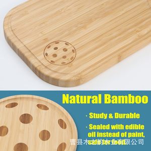 Juego de tablas de queso de madera redondas con asa para fiestas, plato para carne, bandeja para cortar pan, juego de dos piezas - Product Image 5