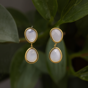 Fashion Drop <b>Earrings</b> 316L Stainless Steel PVD Gold Plating Sustainable Resistant - Product Image 3