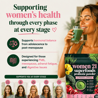 Formule OEM pour femmes, 21 superaliments, poudre probiotique, antioxydants, psyllium, gingembre, framboise, agripaume, emballage personnalisé
