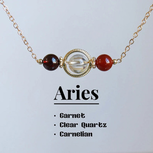 Collana con perline di cristallo dei 12 segni zodiacali, gioielli astrologici curativi per Scorpione, <span class=keywords><strong>Capricorno</strong></span>, Vergine, per donna - Product Image 3