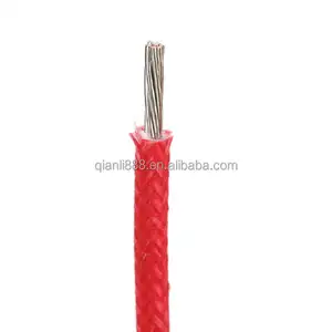 UL3122 Cabo de silicone elétrico redondo com isolamento de fibra de vidro 26AWG cobre estanhado borracha de silicone trançado 305 metros