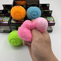 Boîte de jouets anti-stress transfrontalière en forme de boule à presser, avec cubes de glace en maltose, gouttes d'eau, ours et fleurs en peluche