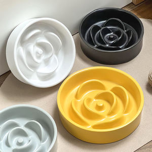 Mangeoire lente directe d'usine pour animaux de compagnie Assiette et bol pour chien en céramique antidérapante Bol de régime alimentaire sain et élégant pour chats et chiens - Product Image 1