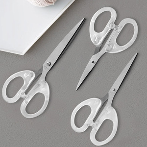Transparent Frosted Scissors Stainless Steel <b>Small</b> Medium Large Craft Office Cutting <b>Tools</b> For Students And DIY Projects - Product Image 1